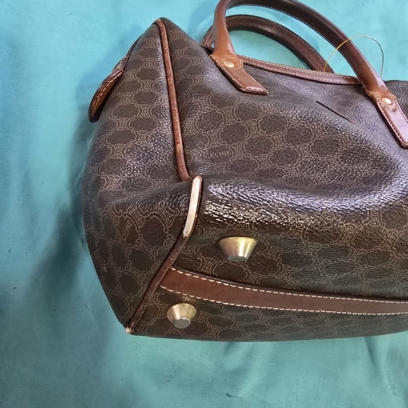 Celine Brown Satchel with Monogram Pattern - Picture 7 of 11